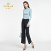 乔万尼2025新品两色百搭修身复古感微喇裤ED3F235 商品缩略图2