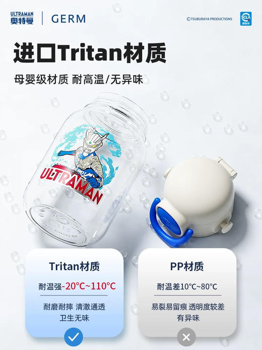 格沵 杯壶类塑料杯奥特曼系列超能水杯 商品图1