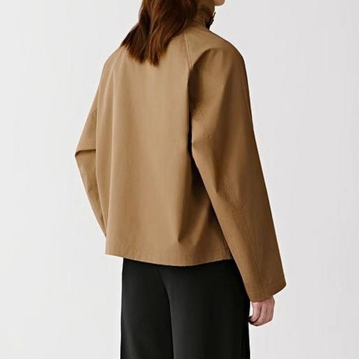 【SPRING WAVE灯芯绒翻领短款风衣】英式学院风 短款A摆 防风 翻边格纹袖 商品图3