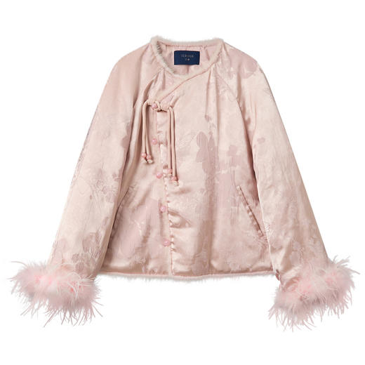 【社群秒杀】三彩【翩翩若蝶】2025冬季新款90白鸭绒羽绒服宽松短款外套保暖C 商品图4