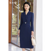 剩S 米思阳2026春季知性通勤风修身连衣裙商务OL修身显瘦中长款西装裙女4311 商品缩略图0