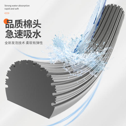 佳帮手扫除道28T1对折胶棉拖把-灰橙1只头JBS-JMTB-28T1-GOG1P 商品图4
