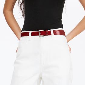 oneup头层全牛皮方头皮带（男女同款）