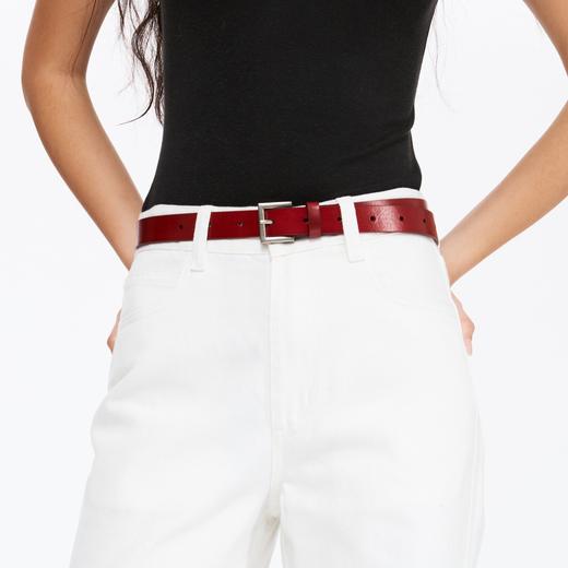 oneup头层全牛皮方头皮带（男女同款） 商品图0