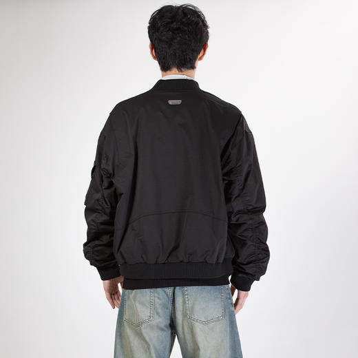 DRONKOO 2025 棒球领斜口袋袋盖左袖金属拉链贴袋中厚夹克 商品图4