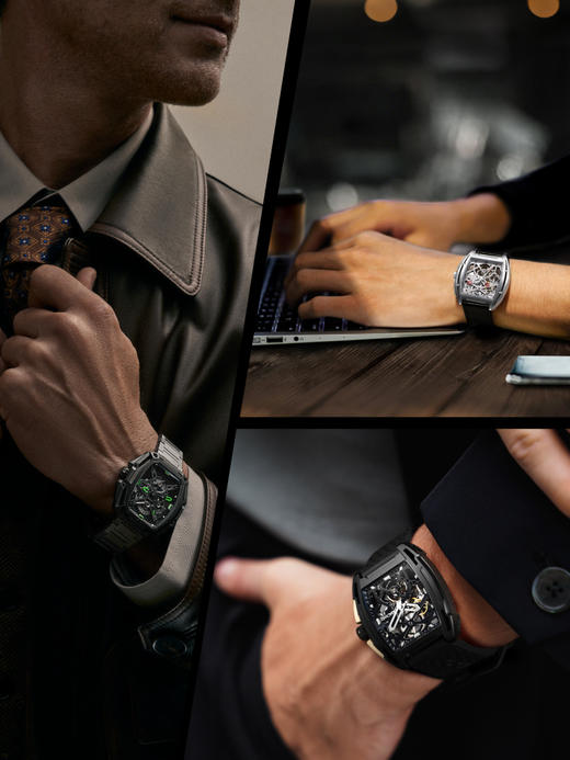 CIGA design玺佳机械表Z系列锋芒酒桶男士手表潮流男款镂空学生表 商品图5