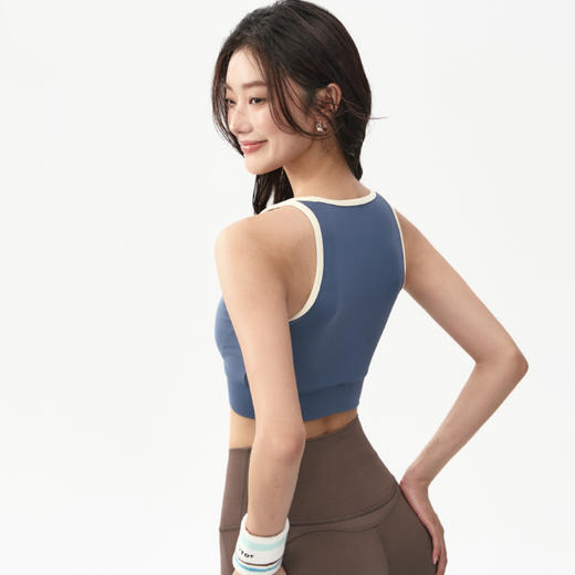 【限时秒】YOGACODE【火树银花系列】玻尿酸瑜伽背心女固定杯跑步防震聚拢运动文胸DWC125621 商品图1