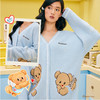 黄油小熊联名[爱神熊开襟款]保暖加绒秋冬抗静电家居服 商品缩略图1