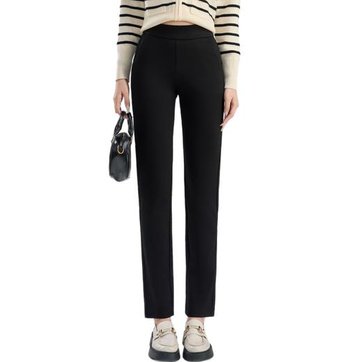 【加绒烟管裤】秋冬新款锦棉直筒小黑裤烟管休闲裤 商品图4