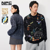 NPC潮牌发泡满印涂鸦圆领针织毛衣男潮流宽松舒适秋上新NP57SW53 商品缩略图0