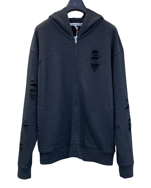 女款印花破洞连帽卫衣外套001 商品图0