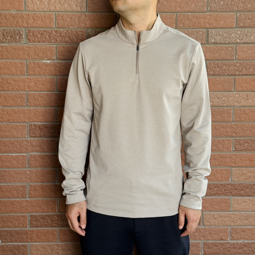 25秋-男士科*隆半拉链设计速干长袖T恤/上衣【包邮+三天无理由退换】