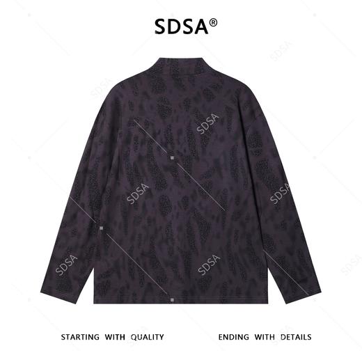 T4835SDSA男士秋冬新款痞帅男装美式扎染豹纹印花半高领长袖T恤时尚潮 商品图5