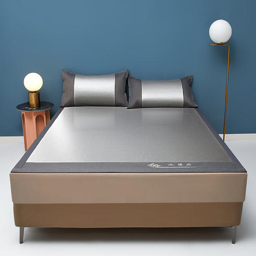 雅鹿-刺绣冰藤席三件套ZZLY-YLX2521（花色：灰）180*200cm—rxs 商品图0