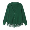 CC 10-6600流苏毛衣外套洋气针织开衫显瘦遮肉大码蝙蝠衫 商品缩略图4