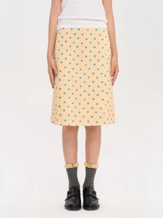 heris/H53117/波点印花 立裁分割微喇 直筒显瘦百搭半裙 商品图4