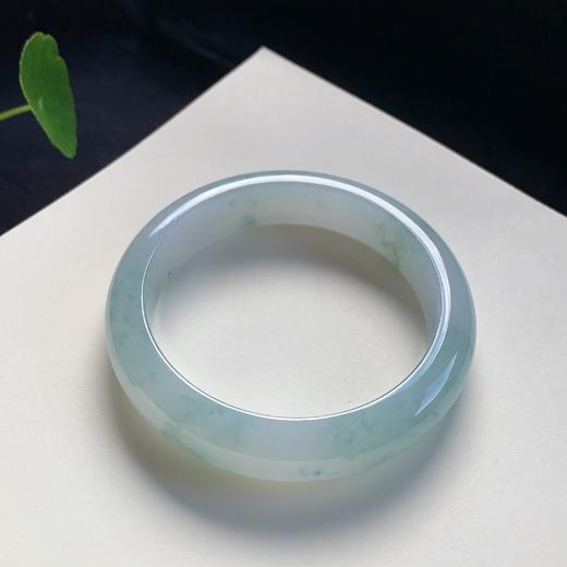 高货飘花翡翠手镯 传家宝温润圆满中式翡翠手镯49625031812H（一口价） 商品图1