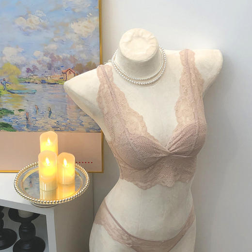 【GZ】无忧购49元2件龙心同款高奢蕾丝内衣薄款性感文胸（截单后7天发货) 商品图4