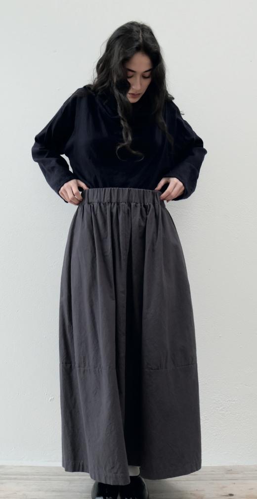 elsa esturgie黑色棉麻半裙 商品图7