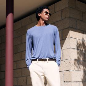 oneup天丝亚麻男式宽松长袖