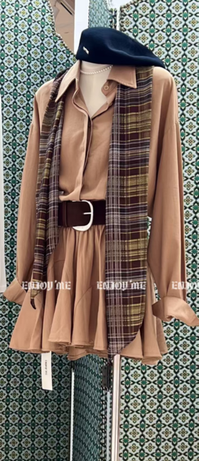 【门店同款】ENJOY秋季“光阴序语”配腰带衬衫裙 165443934