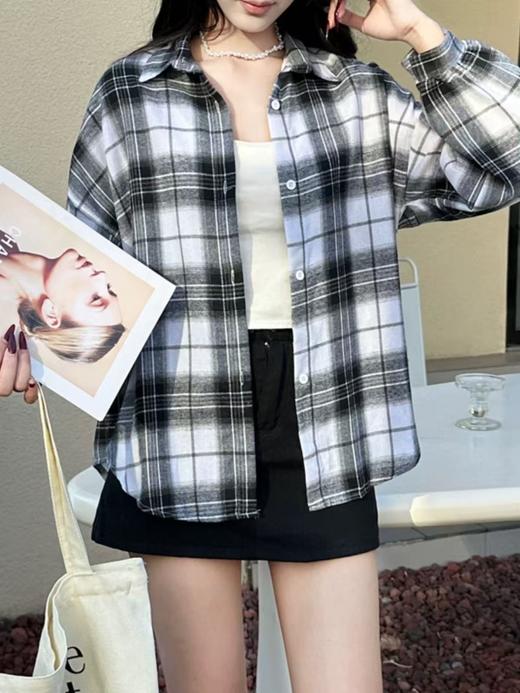 冰点价！仅限11.11！退货勿拍【秋上新】吉妮品牌 018A格子衬衫-喜出 商品图3