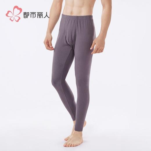 都市丽人打底裤男士保暖裤阳离子罗纹绒单层打底裤薄九分裤男裤FL 商品图2
