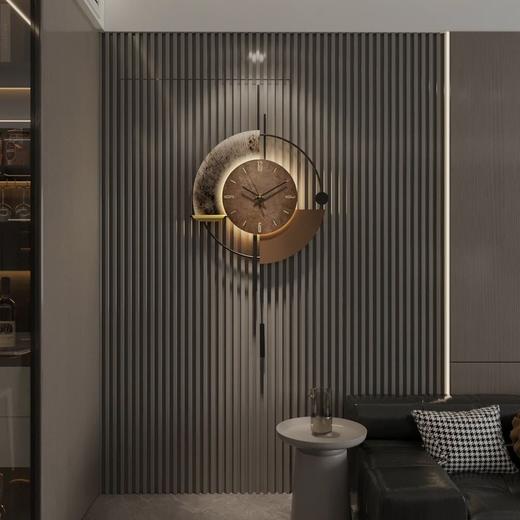 【现代轻奢】重工感钟表，新款挂钟客厅时钟，挂墙格栅装饰挂表静音表，静音设计＋格栅美学，点亮你的家居品味！🕰️ 商品图1