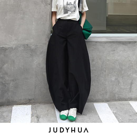 JUDYHUA J For Judy弧线空间感阔腿裤夏季版 商品图1