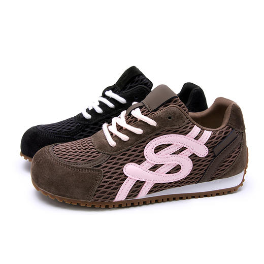 西遇轻便德训鞋女新款秋季丑萌复古平底休闲鞋子内增高运动鞋V1857054 商品图4