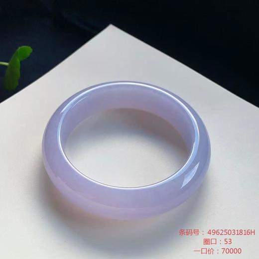 高货紫罗兰色翡翠手镯 传家宝温润圆满中式翡翠手镯49625031816H（一口价） 商品图0