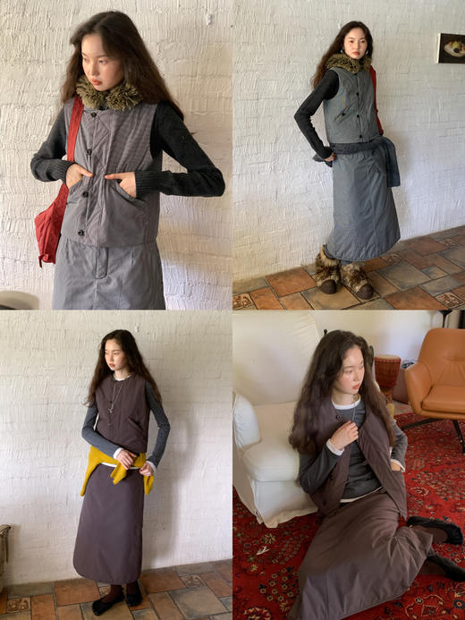 素舶 发热功能性棉内胆锁温亲肤保暖圆领轻巧叠穿棉服马甲 商品图2