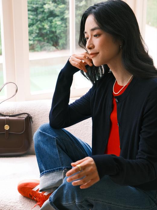 知识分子撞色假两件毛衫 FCF3WST100 商品图14