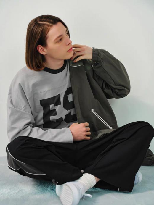 Evistub/E-5CCX153/舒爽竹节棉复古橄榄球T恤 商品图3