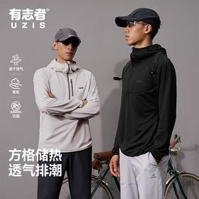 有志者UZIS篮球训练服宽松连帽加绒运动长袖男款跑步健身上衣极核