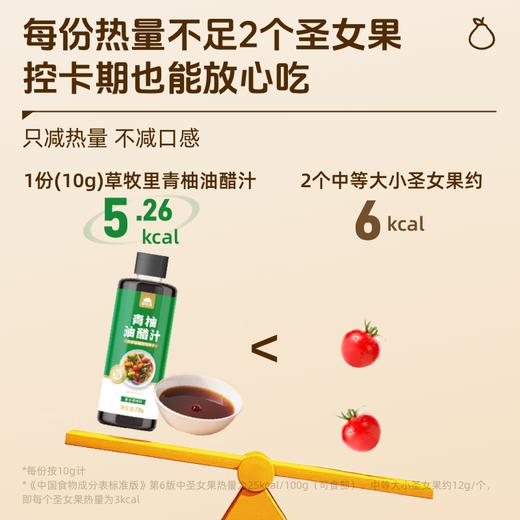 【3瓶特惠价】草牧里 青柚油醋汁 270g/瓶 清爽柚香咸鲜爽口 商品图3