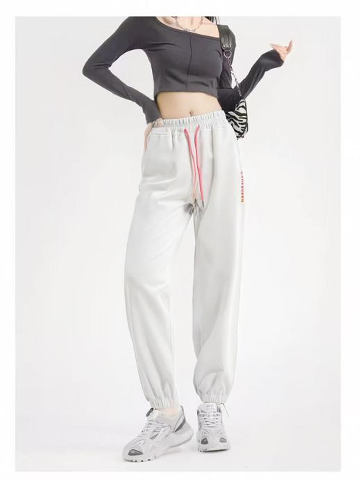 【秋上新】5516立体字母收口休闲卫裤-喜出 商品图0