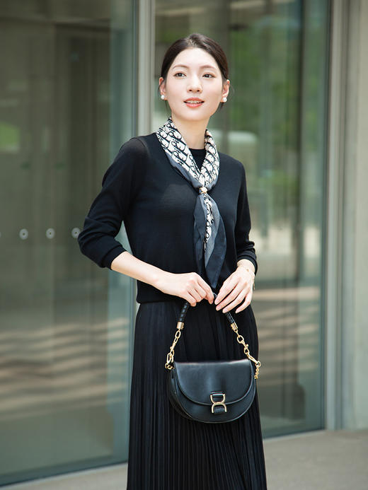 【纯羊毛针织套衫】25年秋冬新品女士100%绵羊毛纯色圆领毛衣 商品图0