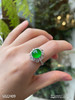 玻璃种艳绿蛋面戒指【5022409】具体价格微信咨询 商品缩略图3