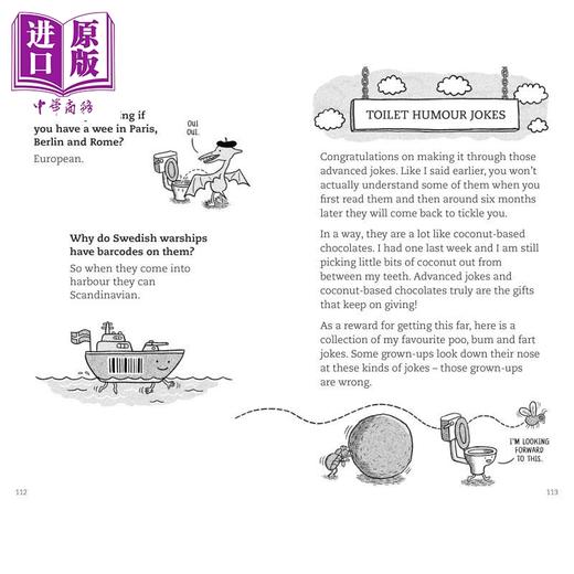 【中商原版】弹簧单高跷上的便便 A Poo on a Pogo Stick 英文原版 儿童幽默搞笑笑话合集 笑话书 进口童书 Olaf Falafel 商品图4