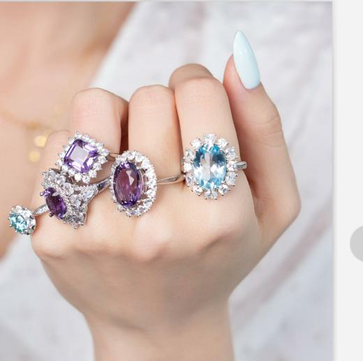 G.C珠宝 GLORY CASE豪镶大克拉彩色宝石系列 水晶托帕石gkzs【爆单3-5天发货】 商品图3