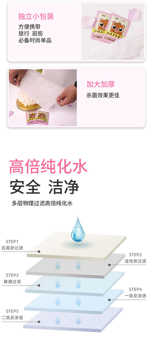 【泰迪熊联名款】涤小萌酒精卫生湿巾75%差旅防护·一擦双效·母婴安心，随时随地的健康守护 商品图3