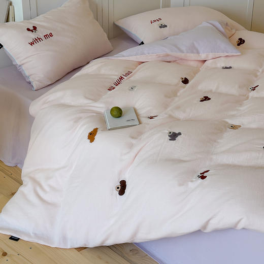 【大人小孩都抢着睡的套件】全棉双层纱软萌糯叽叽四件套 超柔贴身亲肤套件 商品图6