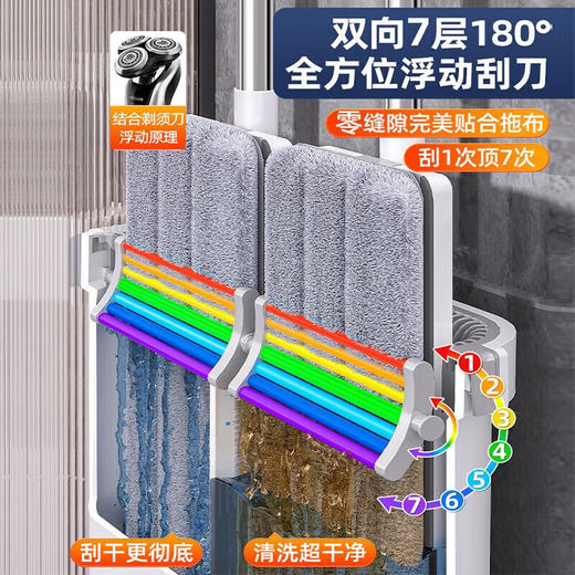 佳帮手扫除道窄缝彩虹刮刮乐塑板标准直柄款-佳灰2布 （0.4mm杆）40cm JBS-PBTB-GZ1S1-4JGY2P 商品图1