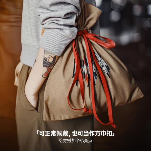 马登美式复古卡其色大容量便携式帆布手提袋子单肩腋下挎包包女士 商品图3