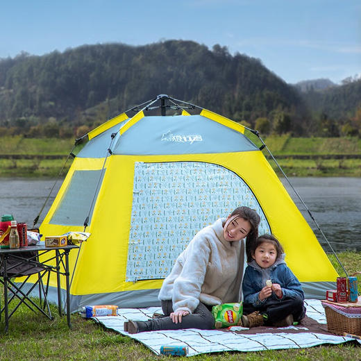 狼行者 狼行者 户外帐篷公园沙滩儿童防晒加厚大空间3-4人家庭郊游自动 商品图0