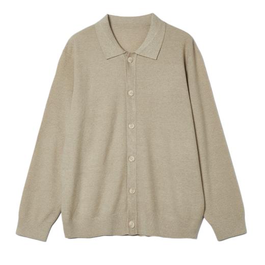 棉仓367826043 -微宽松可机洗羊毛混纺polo领开衫毛衣 商品图4