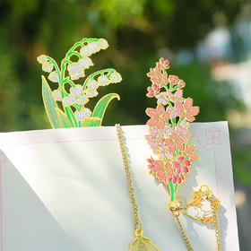 花语系列书签古典中国风文创花束金属国潮书签节日送老师学生礼物