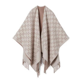 GUCCI 古驰 女士GG羊毛提花斗篷 米色 817831 3G200 9165