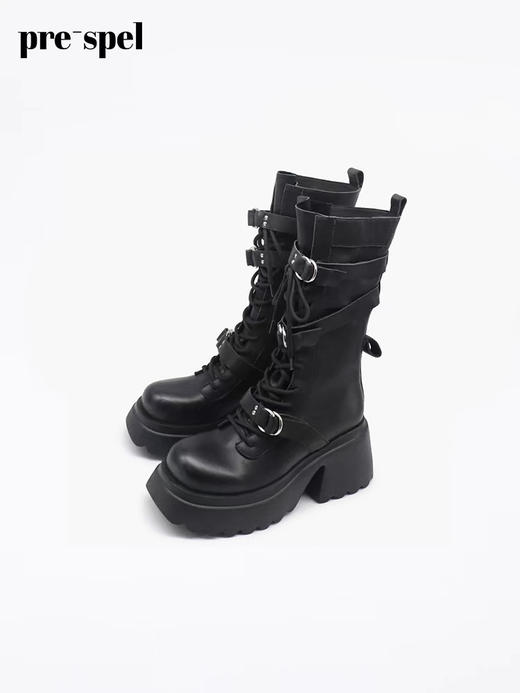 漫画腿绑带马丁靴 商品图4